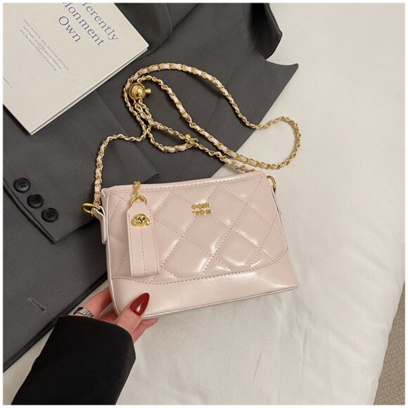 Quilted Chain Strap Mini Crossbody Bag w/Charm /Multiple colors available - Picture 14 of 14